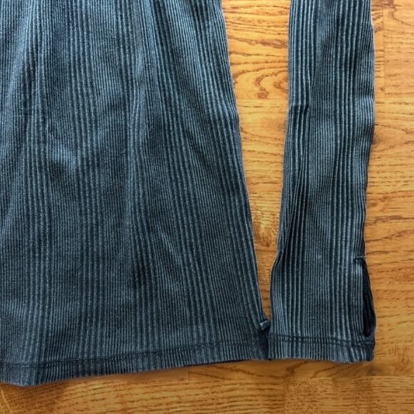 Free People WE the FREE Brynn Turtleneck Black Ribbed Mini Dress XS T-Shirt Long - Picture 2 of 4